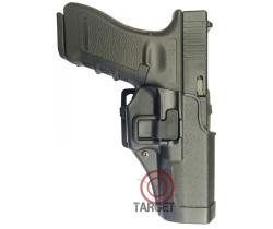 DIE CAST TECHNOPOLYMER HOLSTER FOR GLOCK 17/18/26 AND S&W M & P40 WITH QUICK RELEASE BLACK