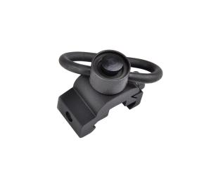 METAL QD STRAP HOOK WITH ATTACHMENT FOR WEAVER SLEDS 20mm BLACK