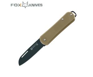 FOX FOLDING KNIFE VULPIS BRASS BLACK BLADE FX-VP108 OTB
