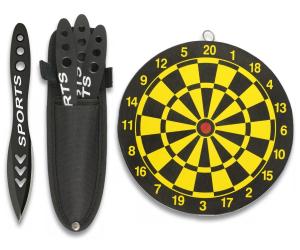 RUI 32060 SET 3x THROWING KNIVES WITH TARGET
