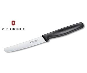VICTORINOX CORRUGATED TABLE KNIFE BLACK HANDLE