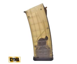CYMA HI-CAP AK MAGAZINE 150 BBS IN TRANSPARENT POLYMER