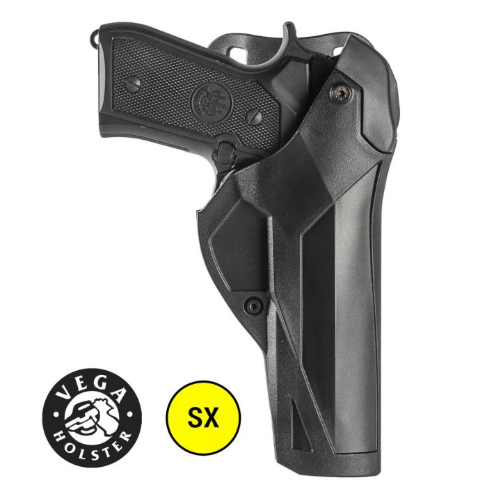 VEGA HOLSTER PROFESSIONAL HOLSTER IN POLYMER PRINTED WITH DIE-CAST INJECTION FOR BERETTA - DUTY &quot;CAMA&quot; HOLSTER LEFT