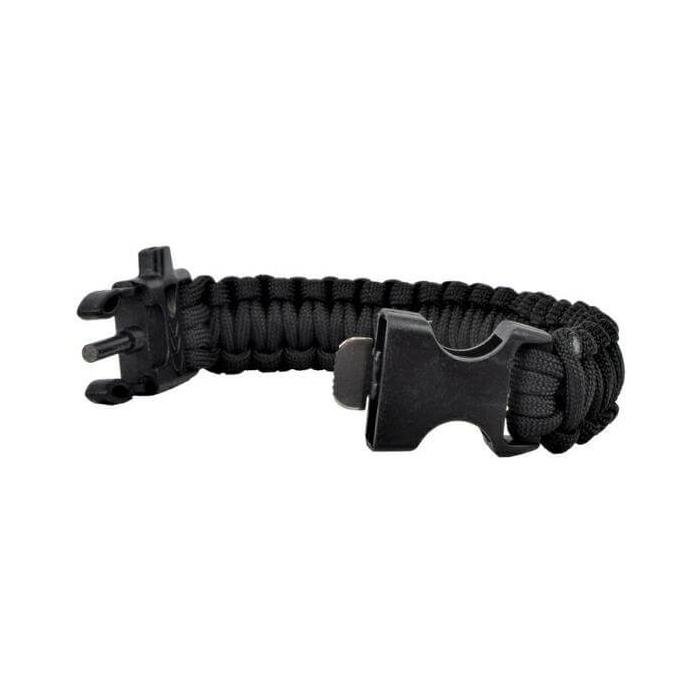 Vendita Paracord survival bracelet con acciarino black, vendita online  Paracord survival bracelet con acciarino black