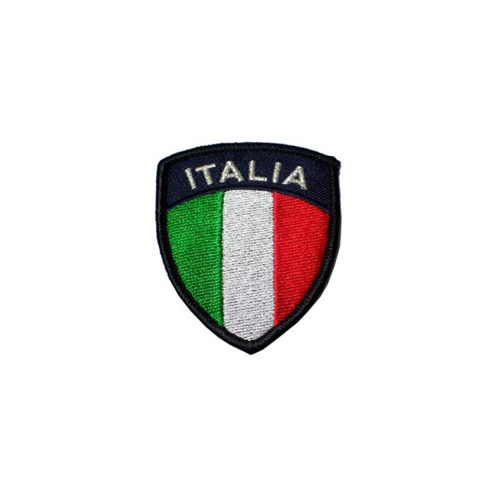 PATCH - ITALY SHIELD EMBROIDERED BLACK