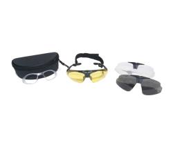 PROTECTIVE GLASSES WITH INTERCHANGEABLE LENSES