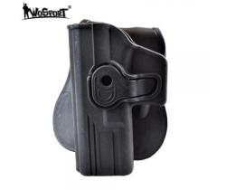 HOLSTER IN DIE-CAST TECHNOPOLYMER FOR GLOCK 17/18/26 WITH QUICK RELEASE FOR MANCINI BLACK