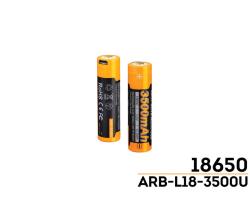 FENIX BATTERY 18650 ARB-L18 3500mAh 3.6v RECHARGEABLE WITH USB