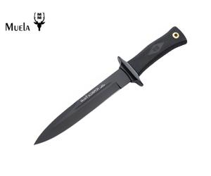 MUELA SCORPION BLACK BLADE 19N HUNTING KNIFE WITH LEATHER SHEATH