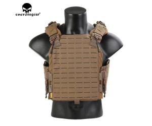 EMERSON GEAR LASERCUT PLATE CARRIER QUICK RELEASE COYOTE BROWN