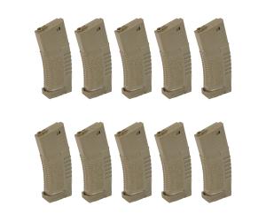 ARES AMOEBA BOX 10 MID-CAP MAGAZINES 140 ROUNDS FOR M4 TAN