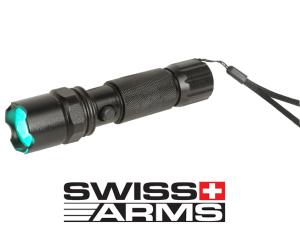 SWISS ARMS TORCIA LED VERDE FULL METAL CON ATTACCO WEAVER FLASH LIGHT RICARICABILE 