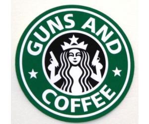 PATCH - GUNS AND COFFEE - VERDE