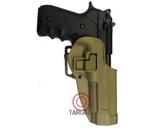 DIE CAST TECHNOPOLYMER HOLSTER FOR BERETTA 92 FS WITH QUICK RELEASE TAN
