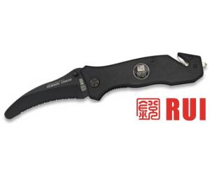 RUI 19009 RESCUE FOLDING KNIFE G10 BLACK WITH SHEATH