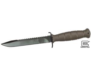 GLOCK FIXED BLADE KNIFE FM-81 DARK DESERT WITH RIGID SHEATH - MADE IN AUSTRIA