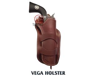VEGA HOLSTER WESTERN CROSS DRAW SINGLE ACTION HOLSTER IN GREASED LEATHER