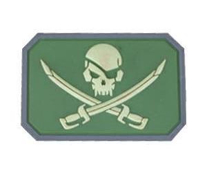 EMERSON PATCH PIRATE SKULL GREEN / GRAY