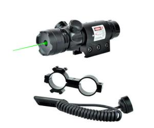 GREEN JS-TACTICAL LASER WITH WEAVER OR BARREL ATTACHMENT AND REMOTE