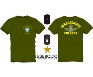 ARMY OFFICIAL PARACHUTE T-SHIRT GREEN FOLGORE