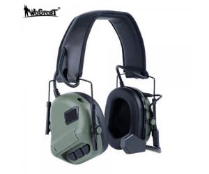 WOSPORT HEADPHONE SET WITH GREEN MICROPHONE