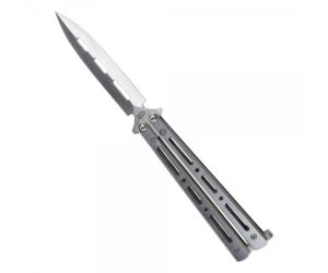 SCK TACTICAL KNIFE BUTTERFLY SPEAR SILVER