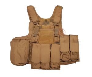PROFESSIONAL TACTICAL VEST TAN WITH 10 POCKETS - SUPER OFFER