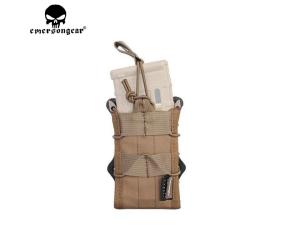 EMERSON GEAR DOUBLE MAGAZINE HOLDER POCKET 5.56 FAST IN CORDURA COYOTE BROWN