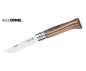 OPINEL INOX TRADITION LUXURY N.8 BROWN LAMINATED BIRCH