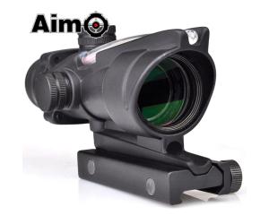 AIM-O OPTICS 4X32 ACOG ILLUMINATED WITH BLACK FIBER OPTICS