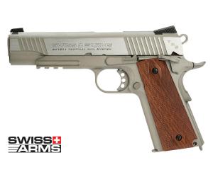 SWISS ARMS SA 1911 TACTICAL RAIL SYSTEM FULL METAL 4,5MM SCARRELLANTE CO2