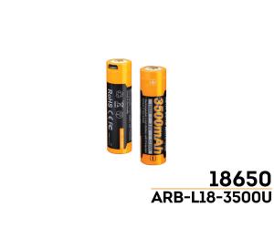 FENIX BATTERY 18650 ARB-L18 3500mAh 3.6v RECHARGEABLE WITH USB