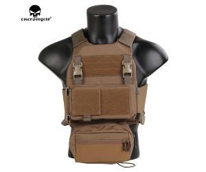 EMERSONGEAR PLATE CARRIER CON CHEST RIG COYOTE BROWN