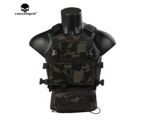 EMERSONGEAR PLATE CARRIER CON CHEST RIG MULTICAM BLACK