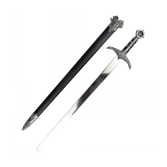 ONE-HANDED MEDIEVAL ORNAMENTAL SWORD WITH SHEATH