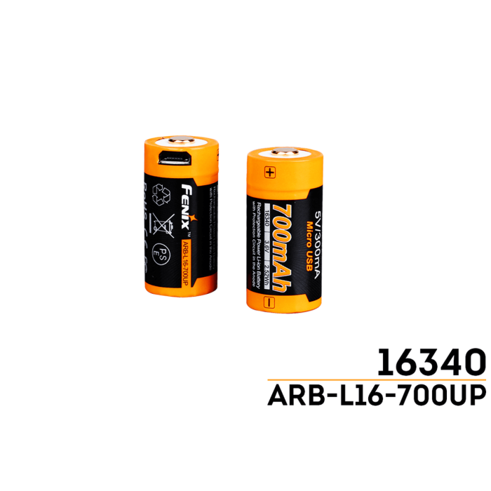 FENIX BATTERIA ARB-L16-700UP RICARICABILE USB-C 700mAh 3.6v