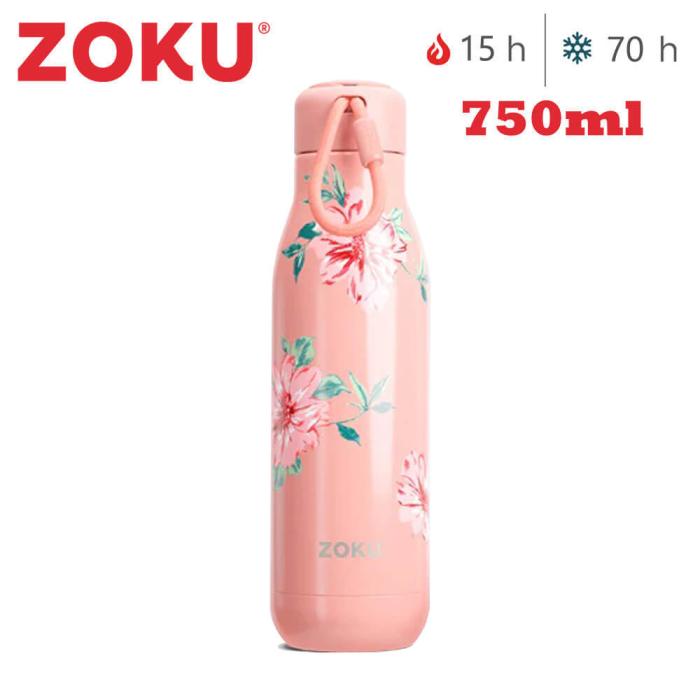 ZOKU STAINLESS STEEL BOTTLE 750ml ROSE PETAL