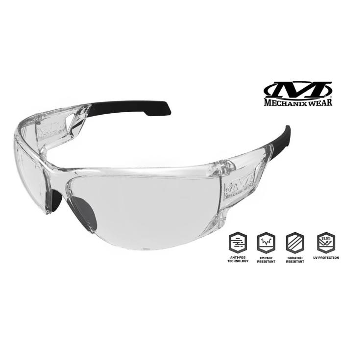 MECHANIX PROTECTIVE GLASSES TYPE N CLEAR FRAME CERTIFIED TRANSPARENT LENSES