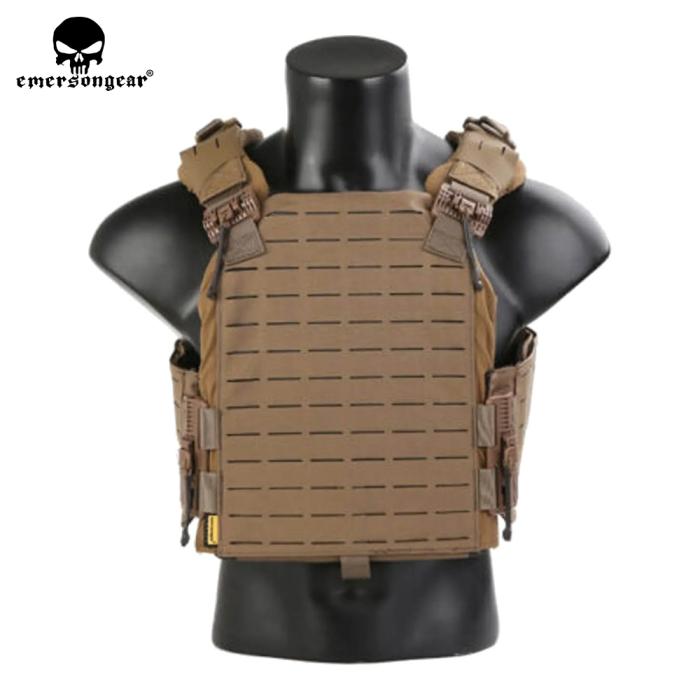 EMERSON GEAR LASERCUT PLATE CARRIER QUICK RELEASE COYOTE BROWN