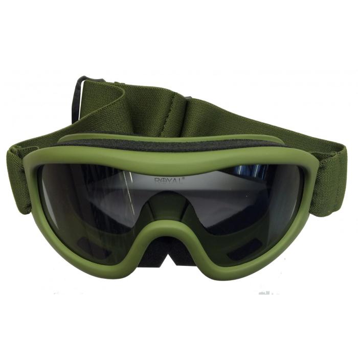 SURVIVAL MASK WITH 3 INTERCHANGEABLE LENSES GREEN