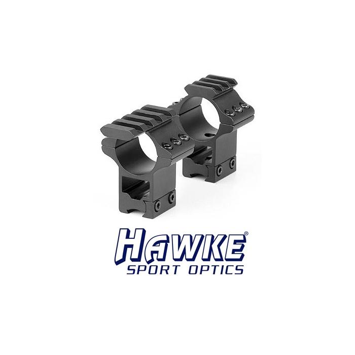 HAWKE ATTACCHI TACTICAL PER OTTICHE - TUBO 25mm - SLITTA 11mm - ALTI
