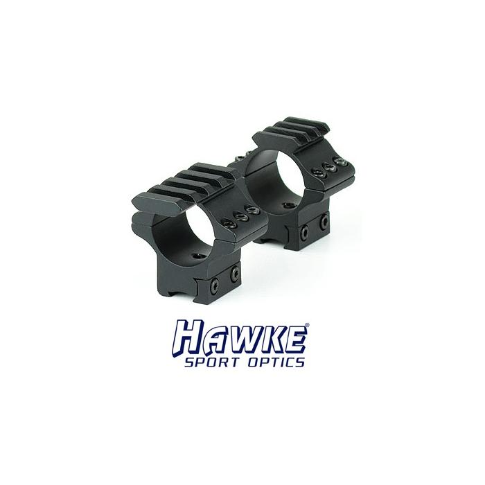 HAWKE ATTACCHI TACTICAL PER OTTICHE - TUBO 25mm - SLITTA 11mm - MEDIO