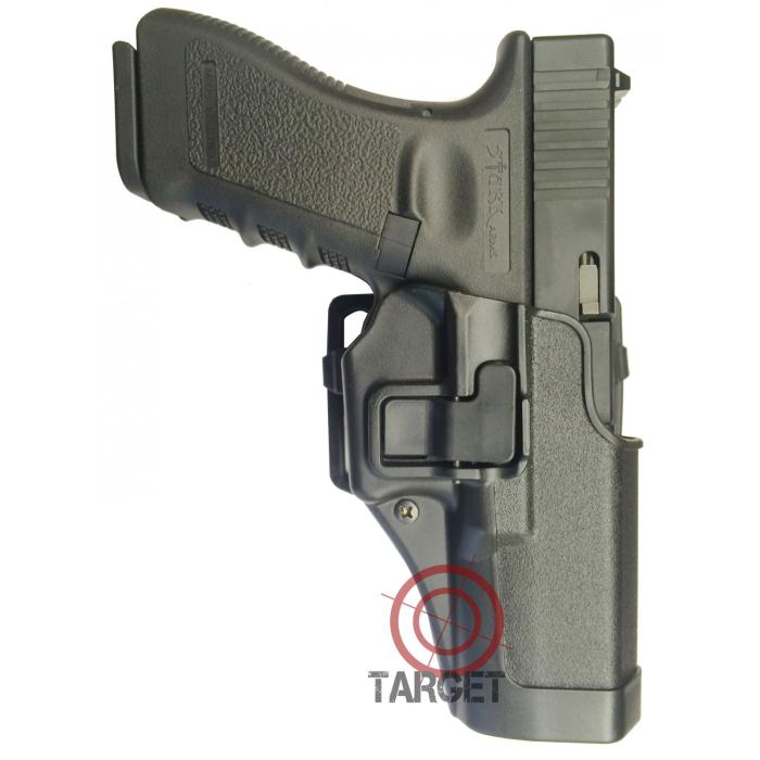 DIE CAST TECHNOPOLYMER HOLSTER FOR GLOCK 17/18/26 AND S&amp;W M &amp; P40 WITH QUICK RELEASE BLACK