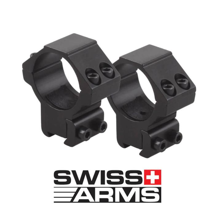 SWISS ARMS ATTACCHI PER OTTICHE - TUBO 25mm - SLITTA 11mm - MEDI CON PIN