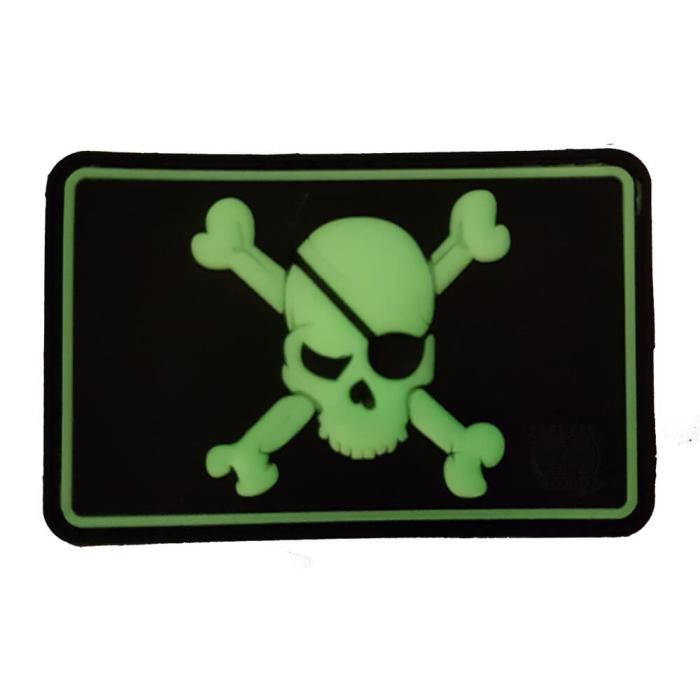 DEFCON 5 PATCH PIRATE SKULL GLOW IN THE DARK