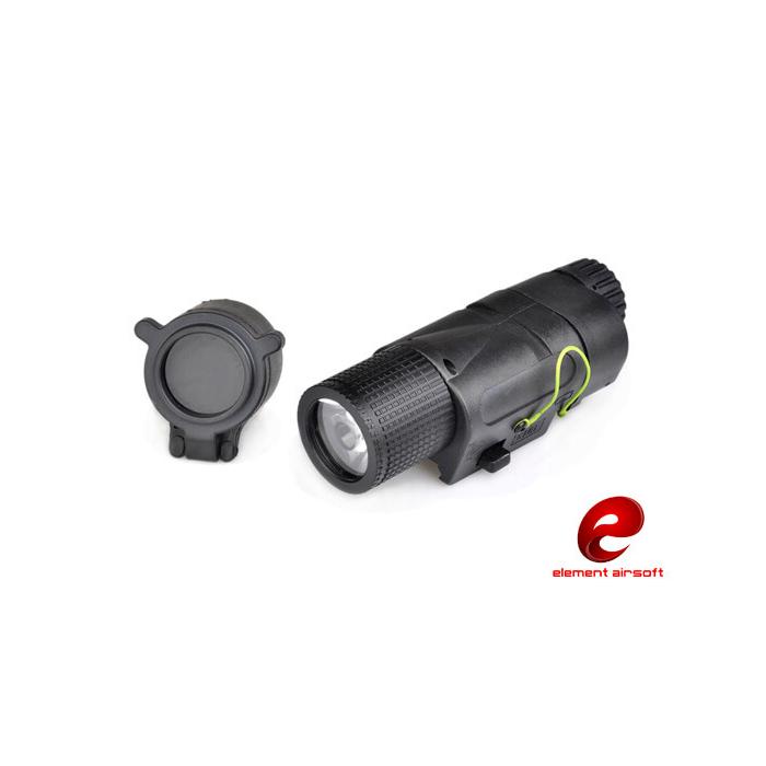 ELEMENT M3X TACTICAL LONG LED TORCH WITH BLACK QUICK COUPLER