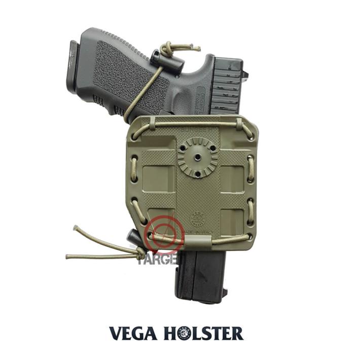VEGA HOLSTER UNIVERSAL POLYMER HOLSTER GREEN &quot;BUNGY&quot; SERIES