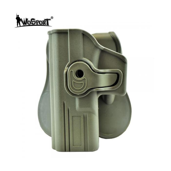 HOLSTER IN DIE-CAST TECHNOPOLYMER FOR GLOCK 17/18/26 WITH QUICK RELEASE FOR MANCINI GREEN OR