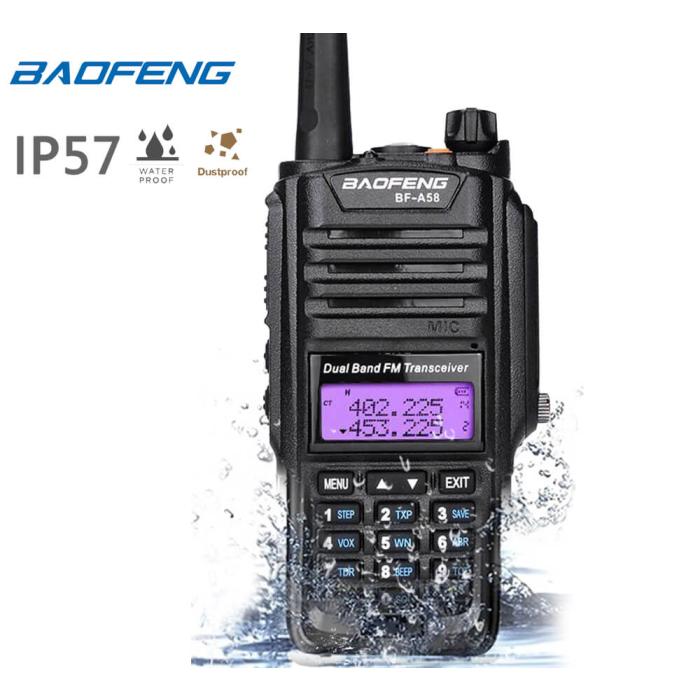 BAOFENG RICETRASMITTENTE DUAL BAND VHF/UHF WATERPROOF A58