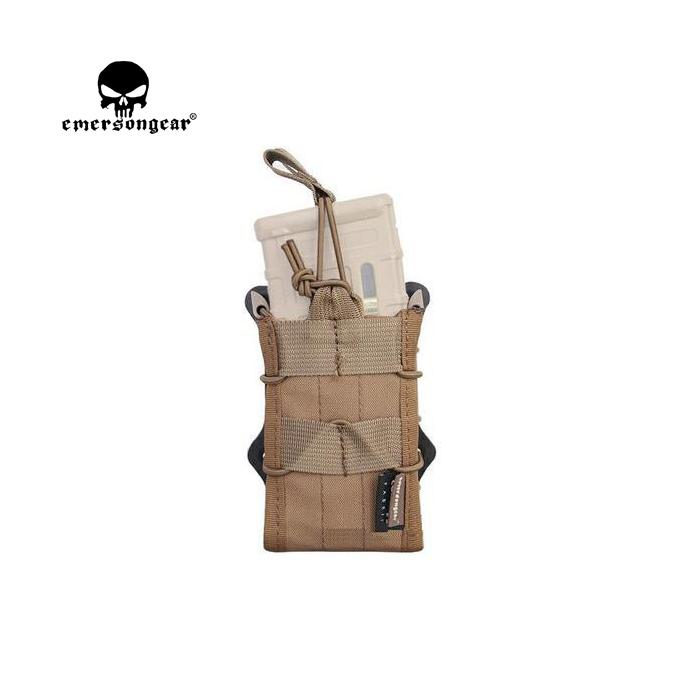 EMERSON GEAR DOUBLE MAGAZINE HOLDER POCKET 5.56 FAST IN CORDURA COYOTE BROWN